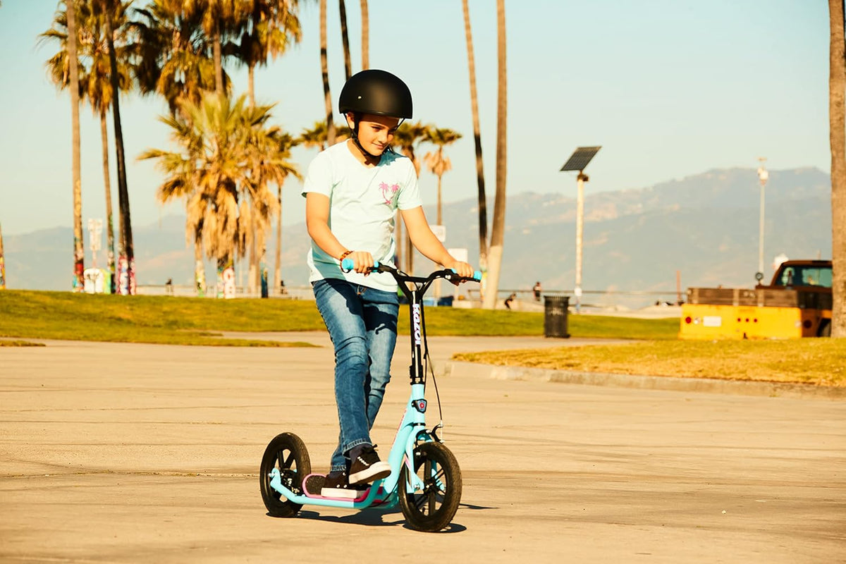 Razor Flashback Kick Scooter, 12 Inch Mag Wheels, Air Filled Tires, Dual Hand Brakes, BMX Style Ride, Steel Frame, Large Deck, Smooth Ride for Kids and Teens 8+