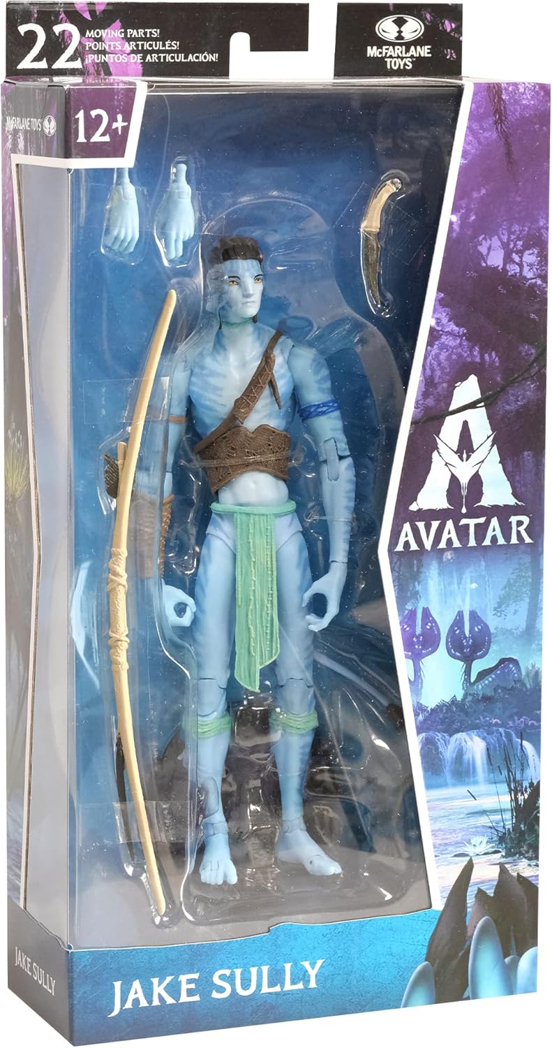 Disney Avatar 7-Inch Jake Sully Action Figure with Accessories, Premium McFarlane Movie Collectible