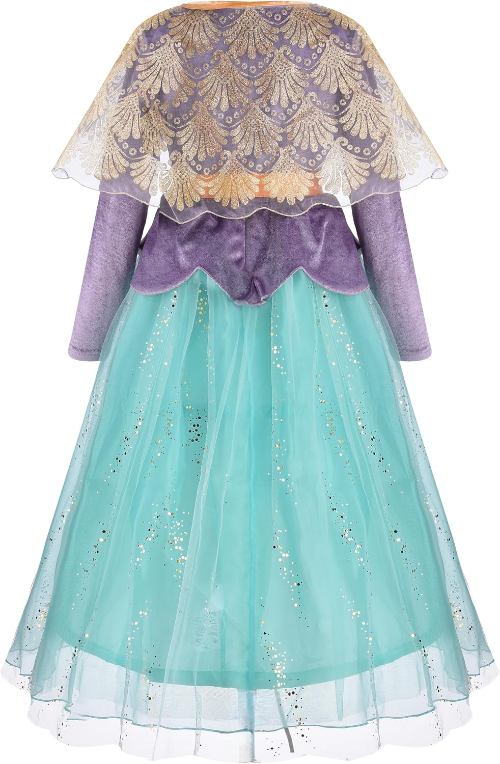 Party Centre - Disney Golden Princess Ariel Prestige Dress Up Costume with Headpiece, Small (5-6 Years), Multicolor