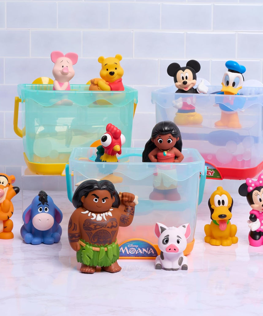 Disney The Little Mermaid Bath Caddy, 6-pieces, 5 Bath Toy Figures