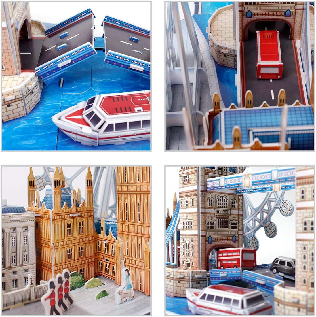 CubicFun 3D Puzzle City Line London Model Kit 107 Pieces City Skyline Landmarks DIY Craft Activity for Kids + Adults Ages 5+