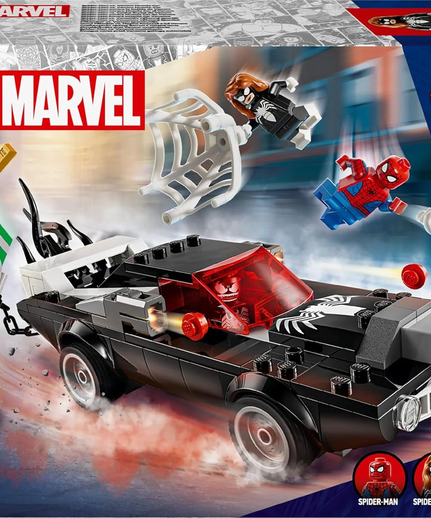 LEGO Marvel Spider-Man vs. Venom Muscle Car - Building Toy with 3 Super-Hero Minifigures for Imaginative Play - Gift for 7 Plus Year Old Boys & Girls 76309