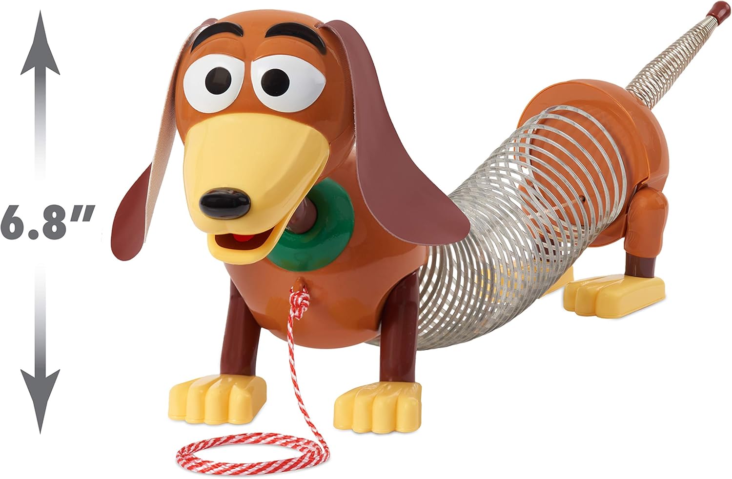 Just Play Disney Pixar Toy Story Slinky Dog Pull Toy, Classic Walking Spring Dog with Stretchable Body and Pull Leash for Toddlers, Ages 18+ Months