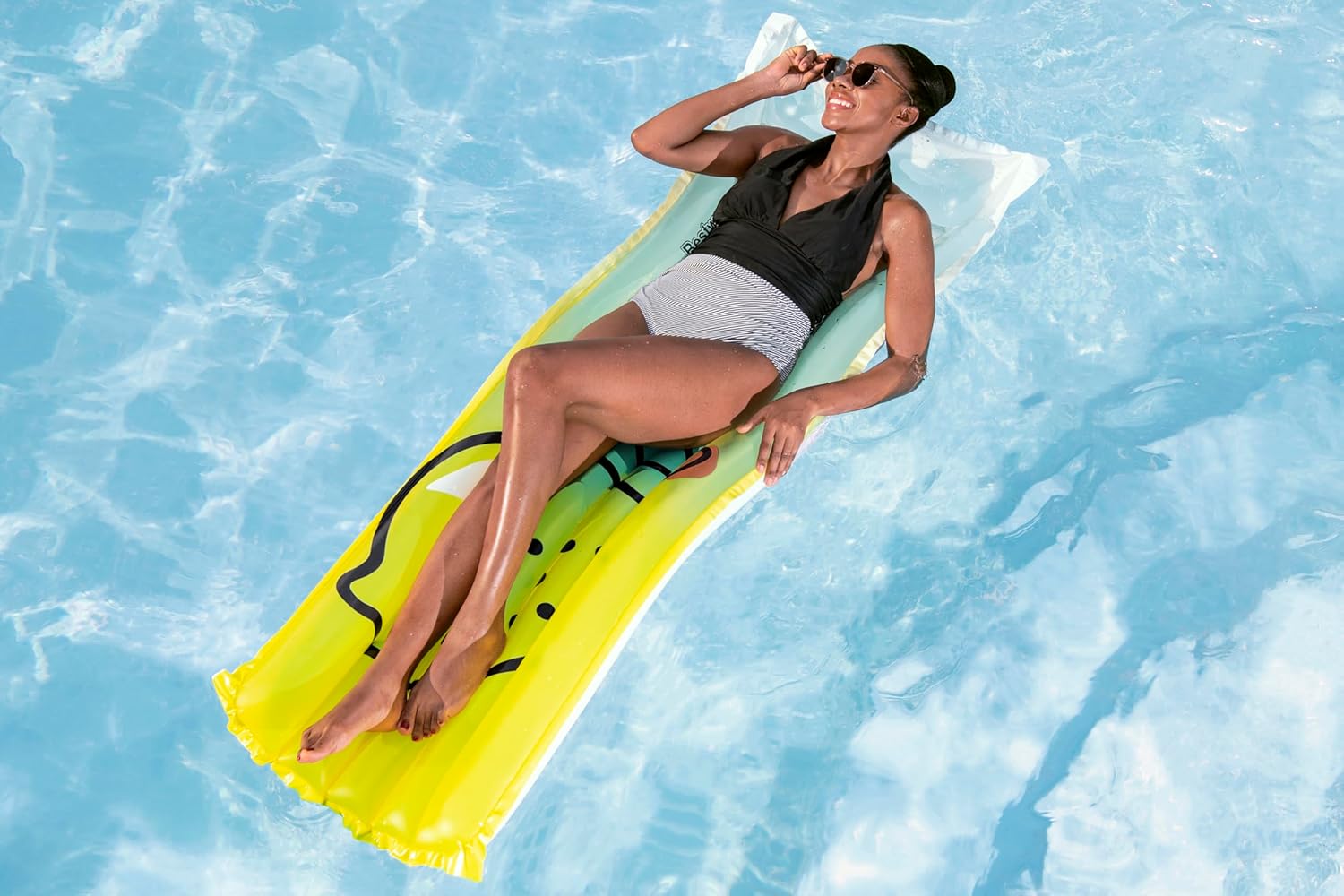 Bestway Airmat Fresh Lemon 6' x 27"/1.83m x 69cm, Outdoor & Indoor Relaxation & Play, Floating Mats, Beach & Pool Use, For Children and Adults