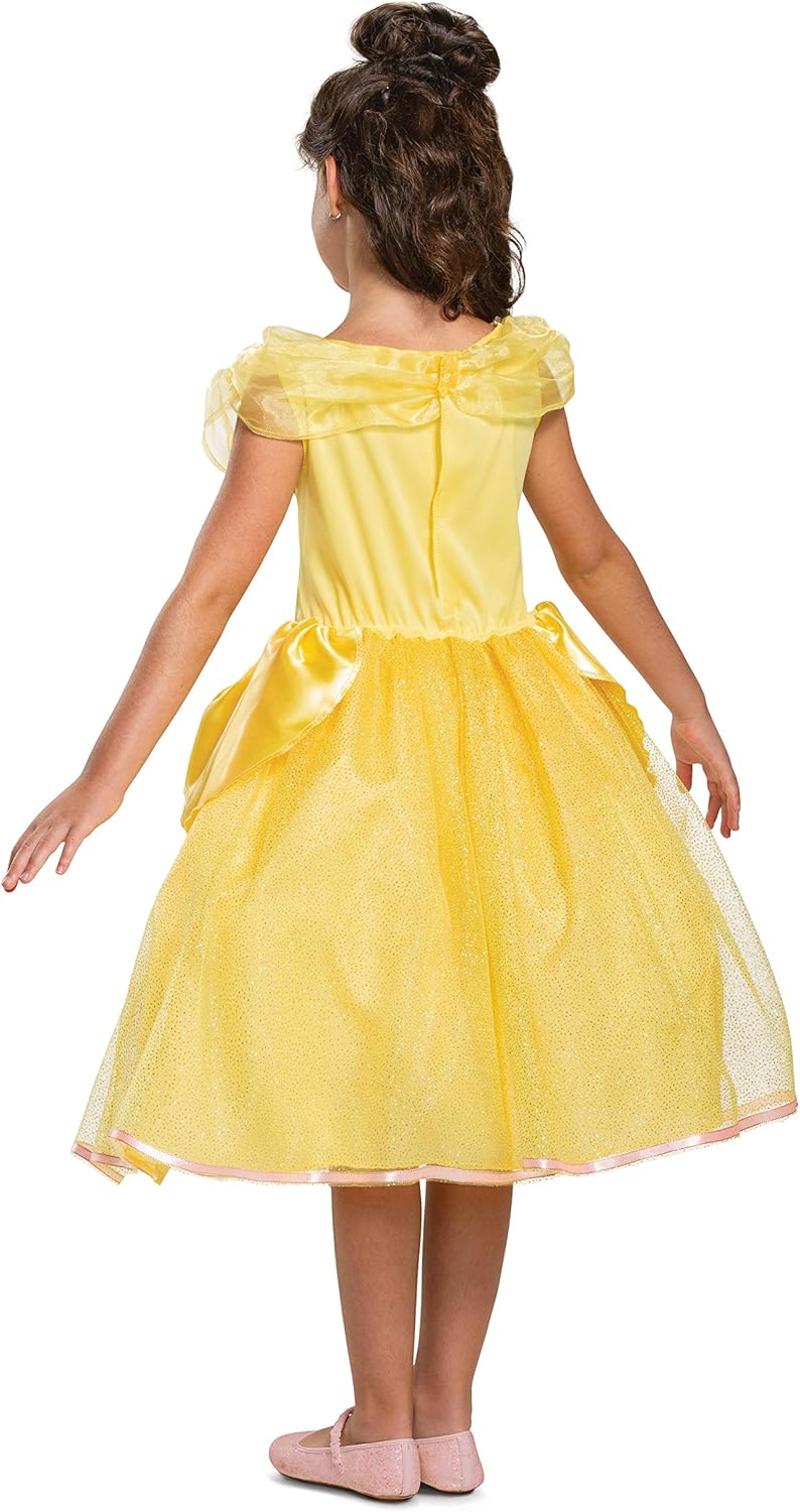 Disguise Costume Disney Princess Belle Classic Girls' Costume, Yellow Costume (pack of 1)