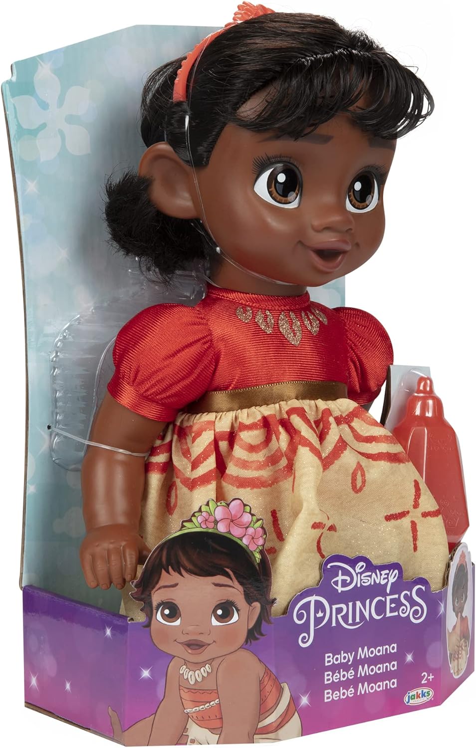 Disney Princess Moana Baby Doll with Baby Bottle & Hair Pin
