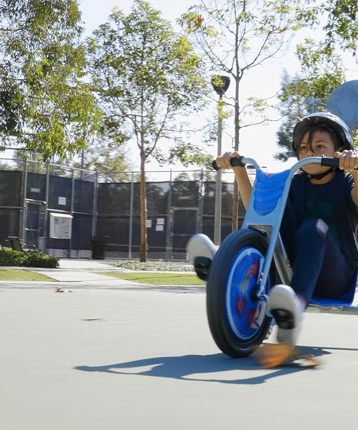 Razor RipRider 360 Caster Trike, Blue, Dual Inclined Caster Wheels, MX-Style Handlebars, Steel Frame, Spinning and Drifting Ride-On Toy for 5+ Kids