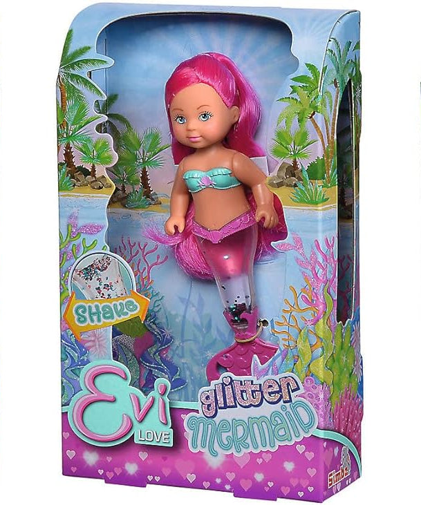 Evi Love Glitter Mermaid/Mermaid Doll with Tail That Sparkles When Shaken/Only one Item