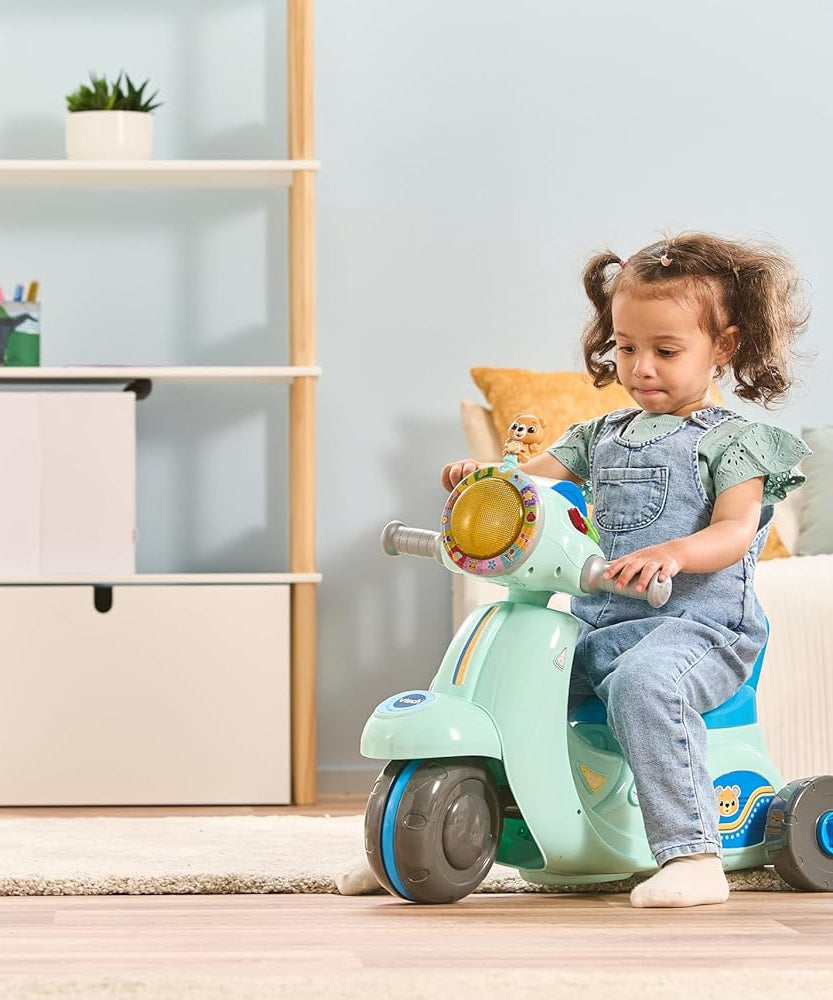 VTech Baby 2-in-1 Ride & Balance Scooter – Trike to Balance Bike, Interactive Play & Learning