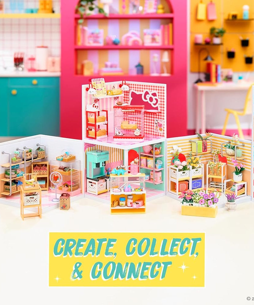 MGA's Miniverse Make It Mini Spaces Hello Kitty - Building Kit, Customisable, Craft, Room, Hobby, Collector, Display, Non-Edible, for Collectors and Children from 8 Years