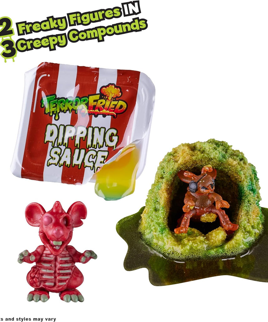 Terror Fried 08091 Nasty Nibbles, Gross Collectible Figures and Slime for Boys Ages 4-10, Multi-Compound Interactive Play Set with Fizz, Squish, Crack and Ooze, Sensory and Collectible Toys