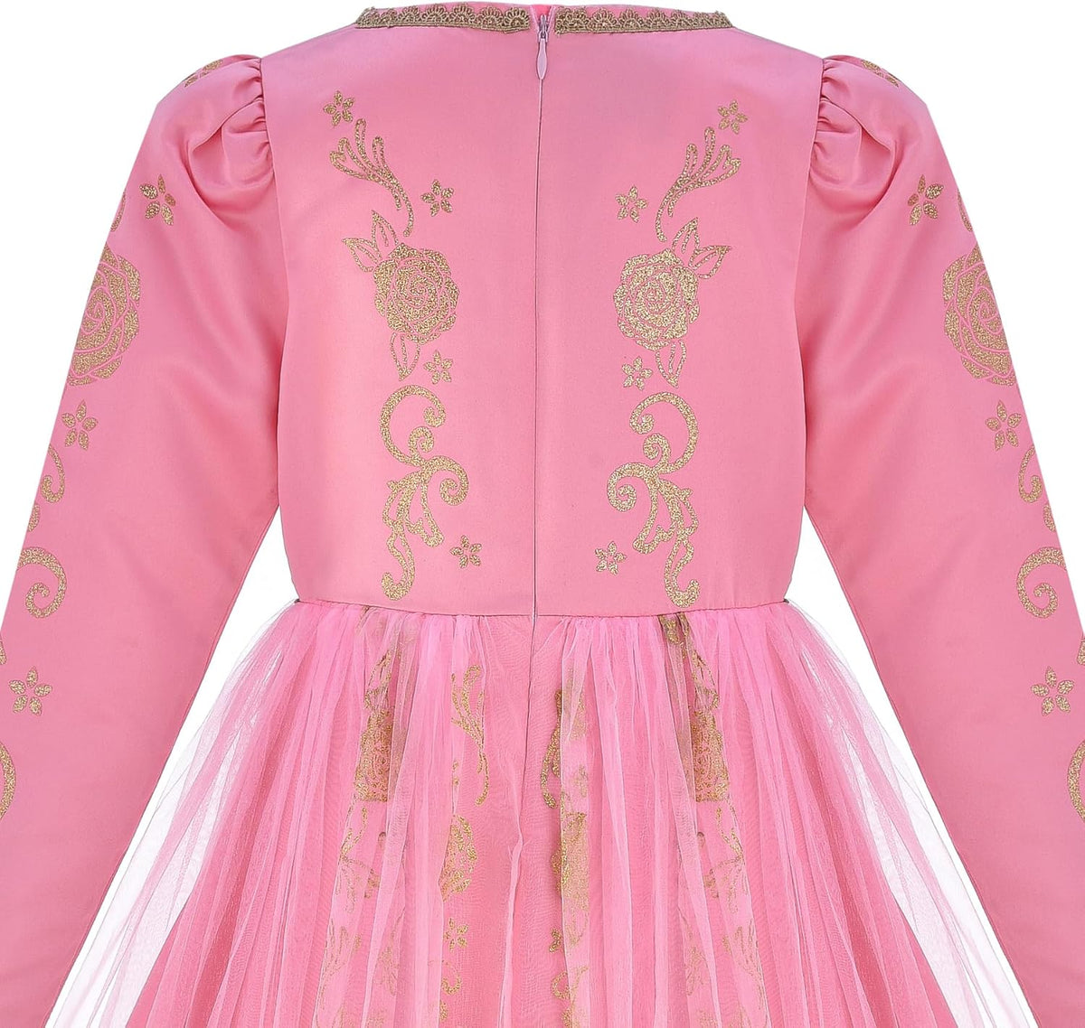 Party Centre - Disney Golden Princess Aurora Prestige Dress Up Costume with Headpiece, Large (10-12 Years)