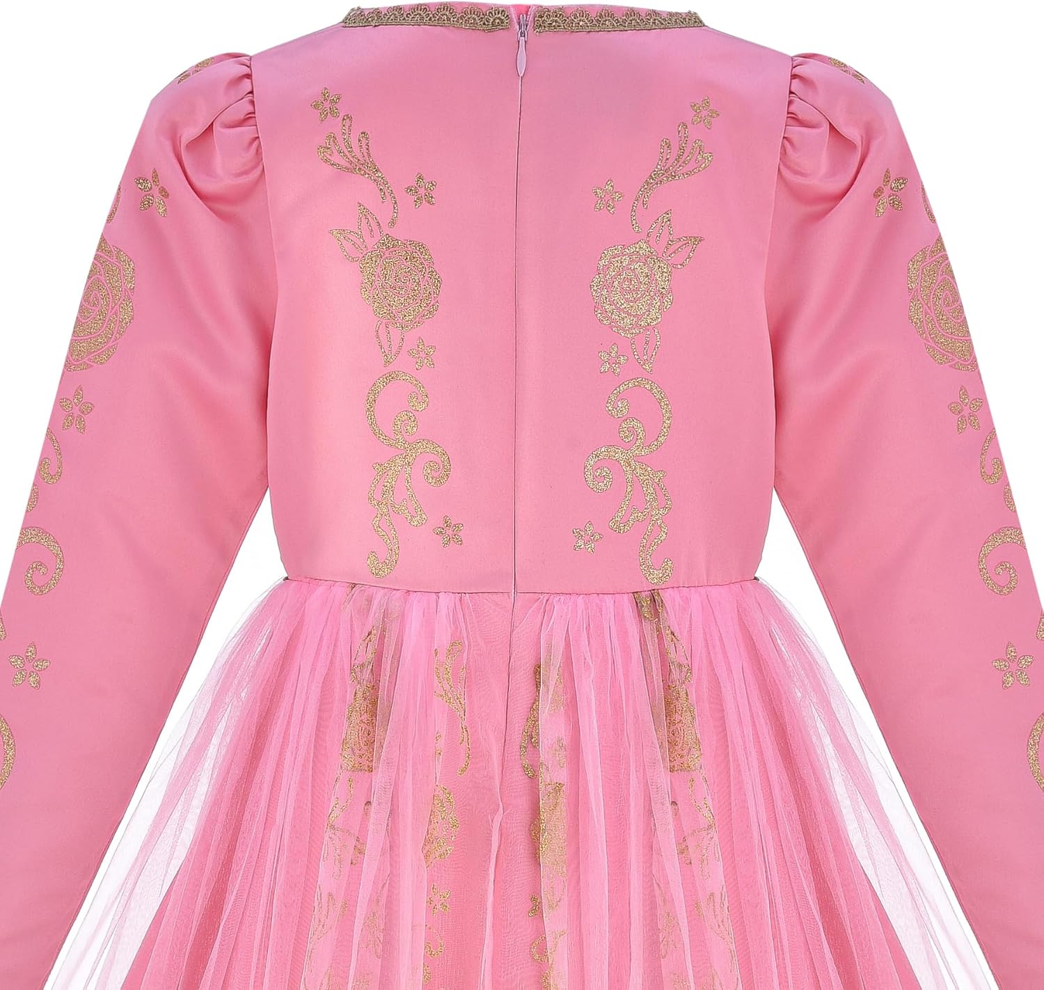 Party Centre - Disney Golden Princess Aurora Prestige Dress Up Costume with Headpiece, Large (10-12 Years)