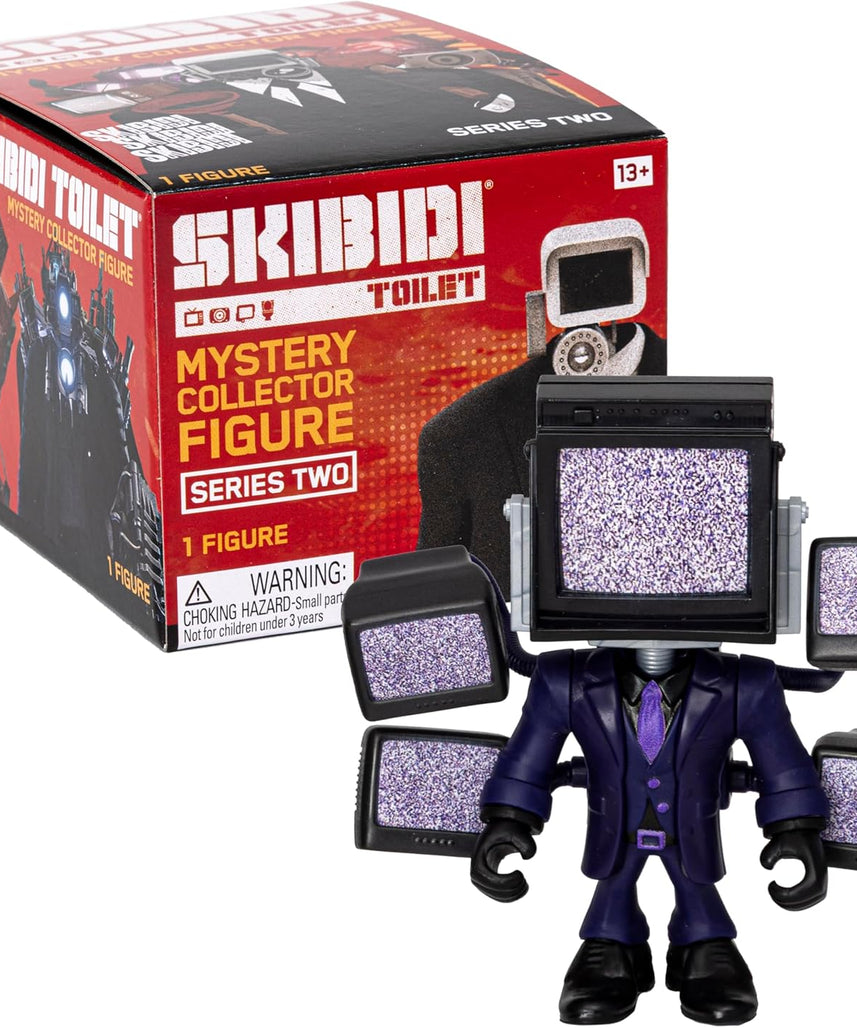 Skibidi Toilet Mystery Figure Series 2 Blind Box, Official Collectible Action Figure, Assorted Characters, Surprise Unboxing Toy for Kids 13+