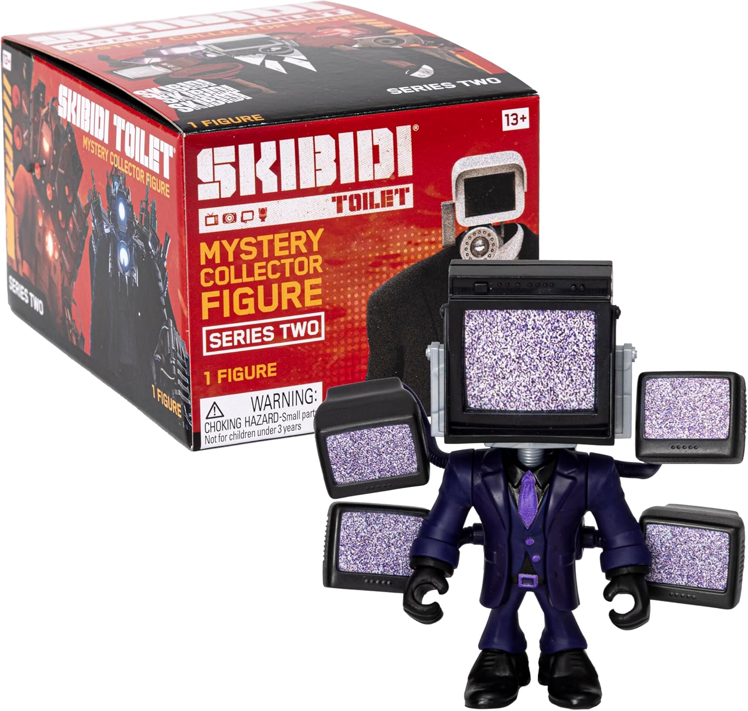 Skibidi Toilet Mystery Figure Series 2 Blind Box, Official Collectible Action Figure, Assorted Characters, Surprise Unboxing Toy for Kids 13+
