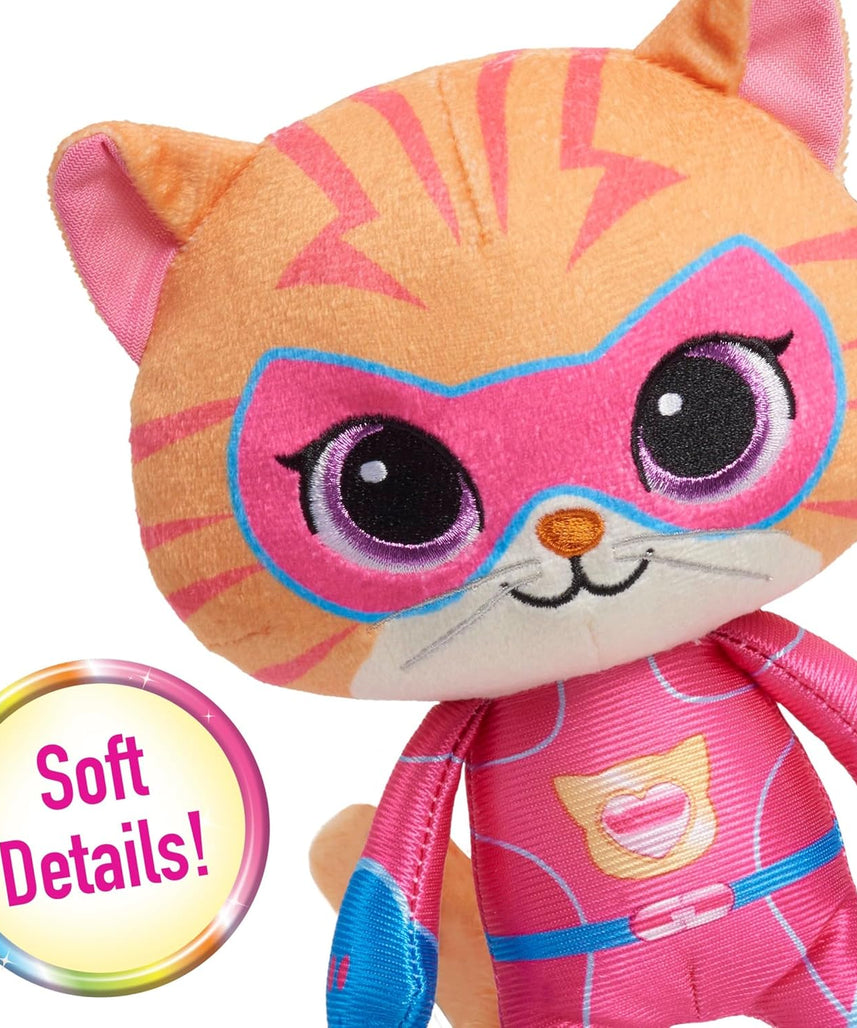 Just Play Disney Junior SuperKitties 7-inch Small Plush Stuffed Animal, Ginny, Kitten, Kids Toys for Ages 2 Up
