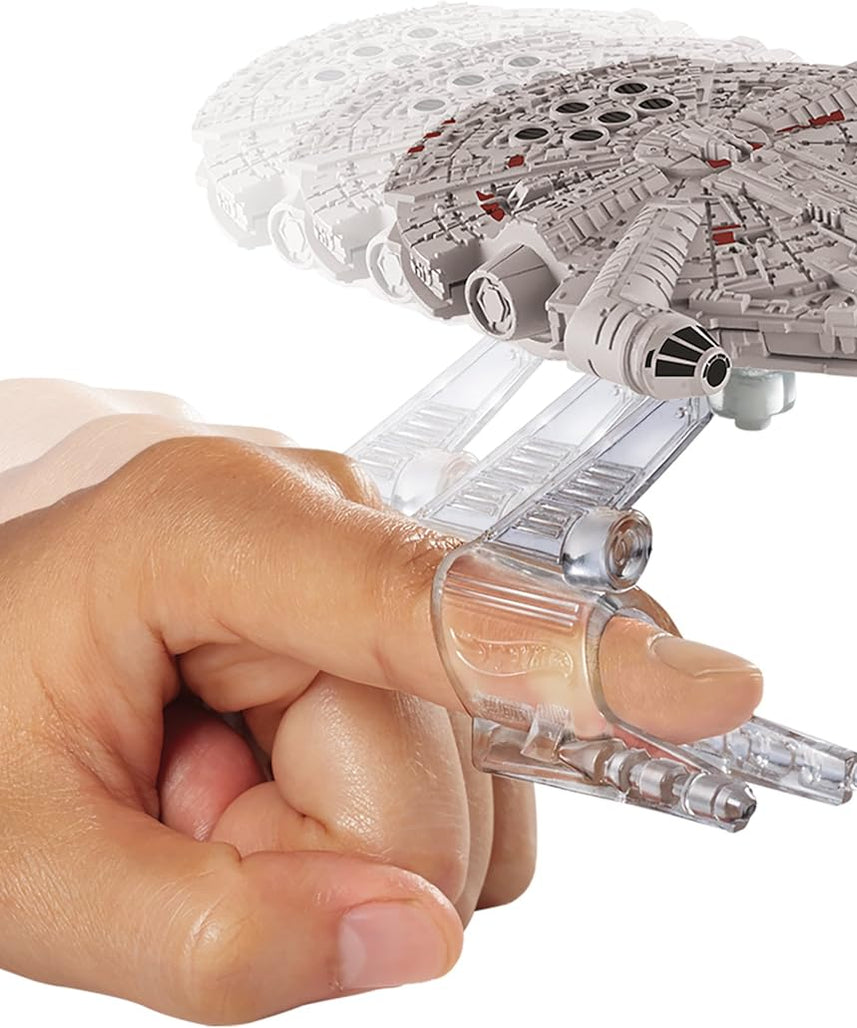 Hot Wheels Star Wars The Force Awakens TIE Fighter vs Millennium Falcon Die-Cast Starship 2 Pack for Kids 3+