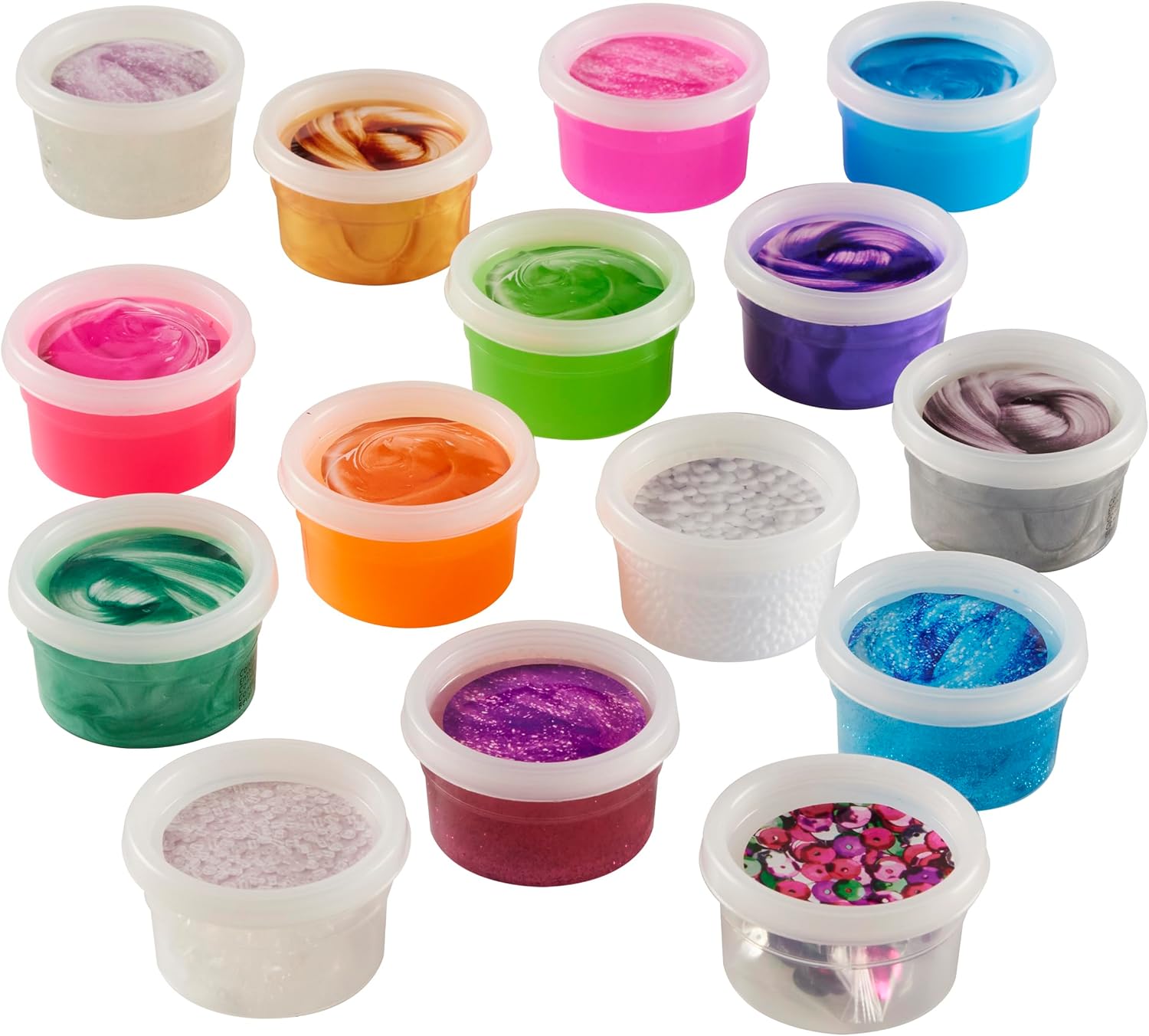 Cra-Z-Art Slimy Slimy Blends, 12 Colors of Super Stretchy Slime with 3 Fun Add-Ins, Non-Sticky, Long-Lasting Sensory Play Kit for Kids, Birthday Gift for 6+
