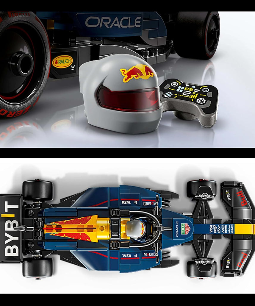 LEGO Speed Champions Oracle Red Bull Racing RB20 F1 Race Car Model with a Collectible Formula 1 Driver Minifigure - Display Set for Adult Motorsport & Racing Fans - Ramadan Gift Idea - 77243