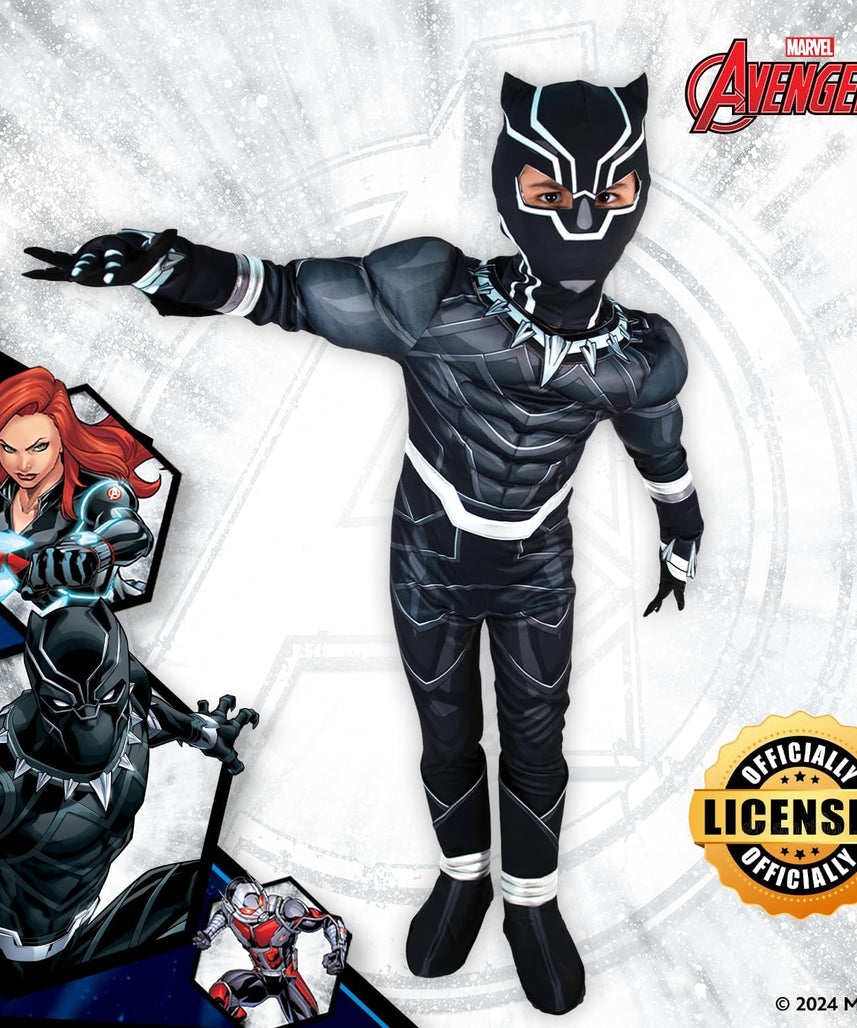 Party Centre Marvel Avengers Black Panther Classic Costume, 7-8 years