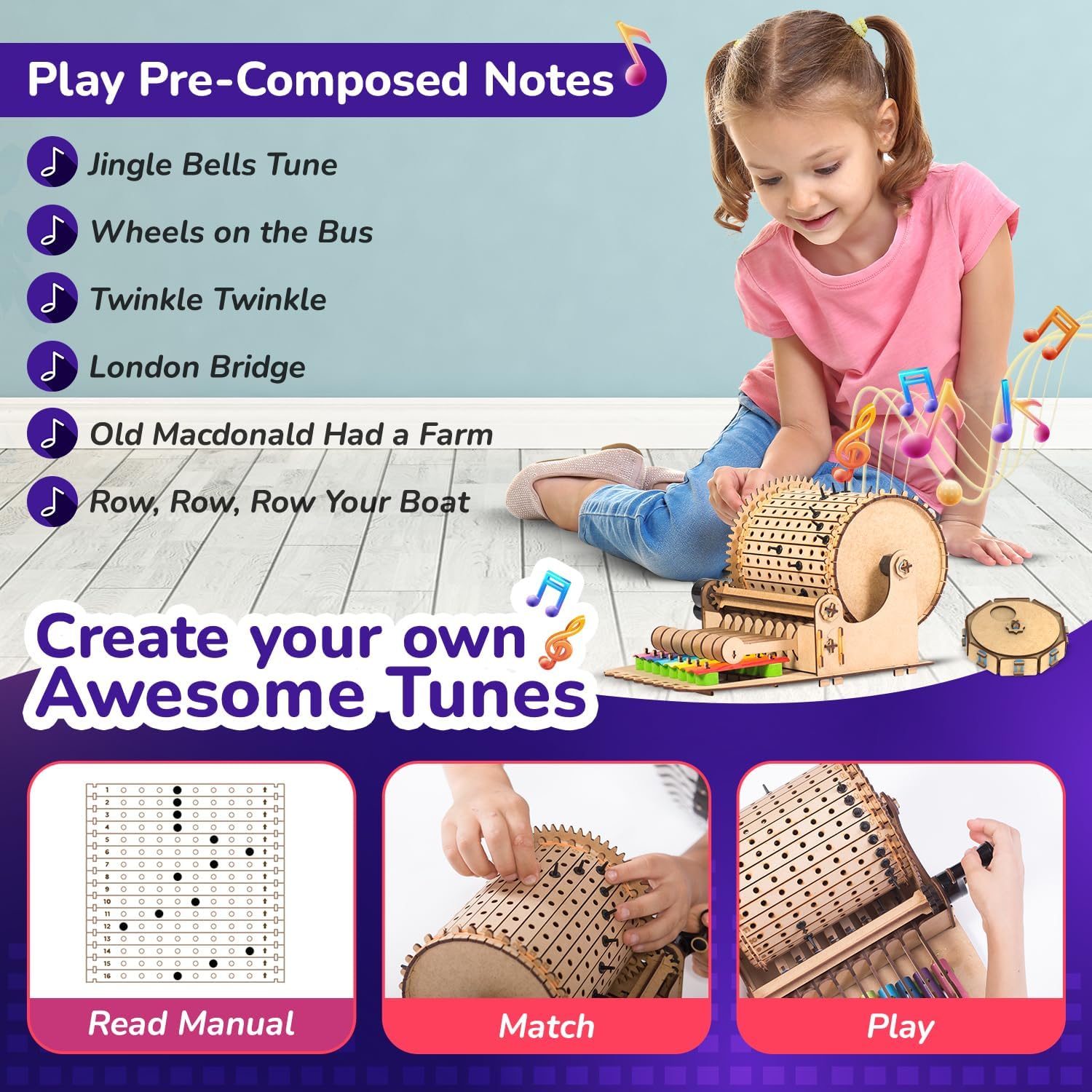 Smartivity DIY Music Machine Toy for Kids 8-9-10-11-12-13-14 Years Old I Create Your own Music with 7 Preset Songs - Jingle Bells, Happy Birthday & More I Christmas, Birthday Gift for Girls & Boys