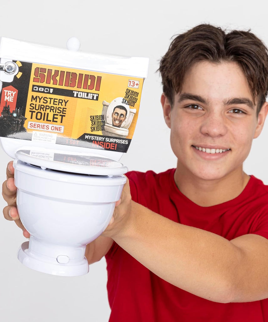 SKIBIDI TOILET Mystery Set, Collectible Action Figure Toy for Boys and Girls 13+, Spring-Loaded Pop-Up Head, Try-Me Flushing Sound, Interactive Surprise Figures, Tabletop Fun