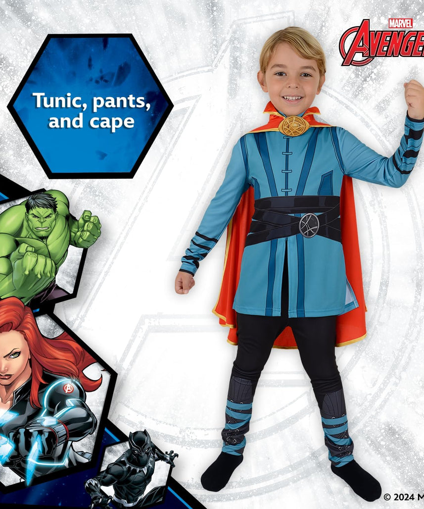 Party Centre Marvel Doctor Strange Classic Costume, Superhero Cosplay Costume for Kids, Small