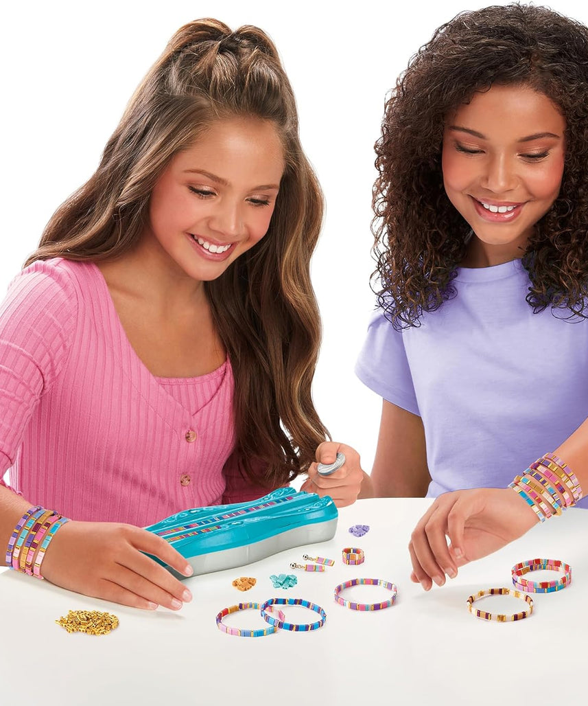 CRA-Z-ART Shimmer N Sparkle Fashion Bead Jewellery Studio Bracelet Maker Make your own tila bead jewellery Make your own friendship bracelets Jewellery Making Kit For girls aged 8 and Over
