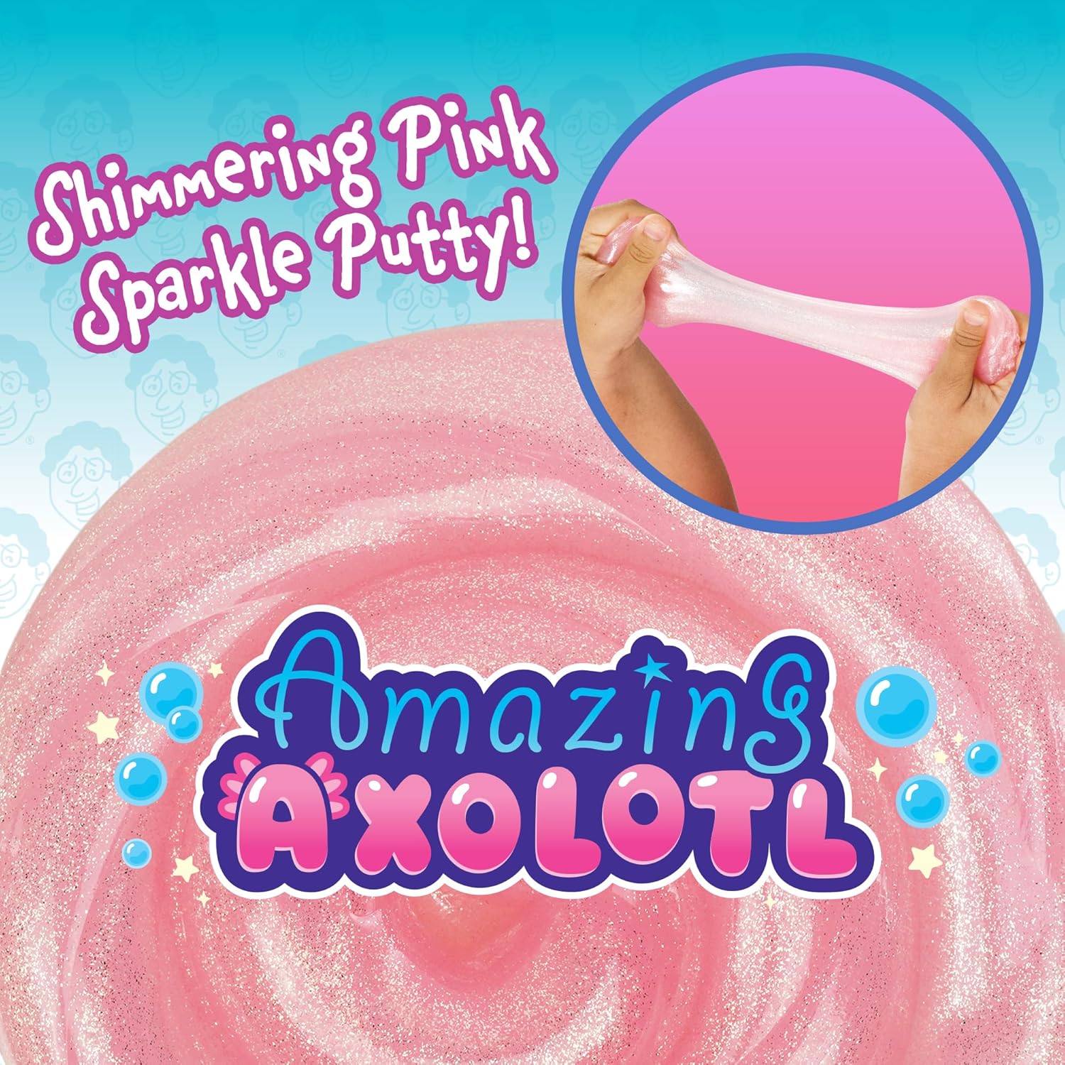Crazy Aaron’s Amazing Axolotl Thinking Putty, Shimmering Pink Sensory Fidget Putty in 4” Tin, Non-Toxic Stretchy Creative Play Putty for Kids & Adults Ages 3+