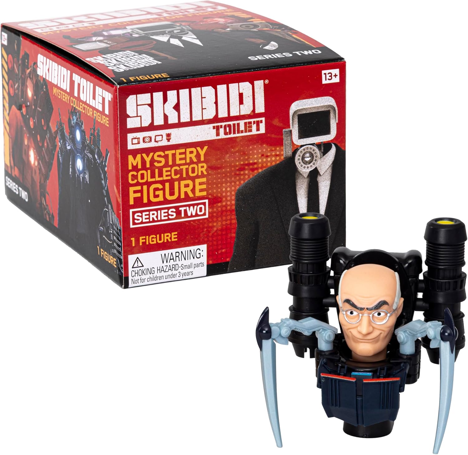 Skibidi Toilet Mystery Figure Series 2 Blind Box, Official Collectible Action Figure, Assorted Characters, Surprise Unboxing Toy for Kids 13+
