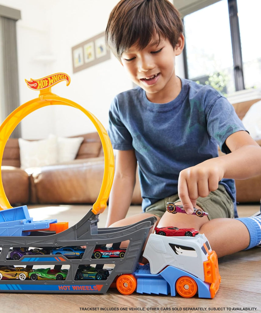 Hot Wheels Stunt and Go Transporter Truck