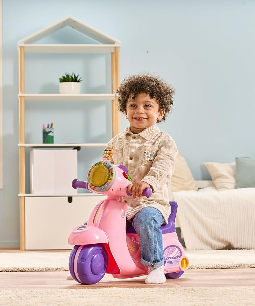 VTech Baby 2-in-1 Ride & Balance Scooter – Pink, Toddler Trike & Balance Bike with Lights, Music, and Educational Play, Ages 12–36 Months