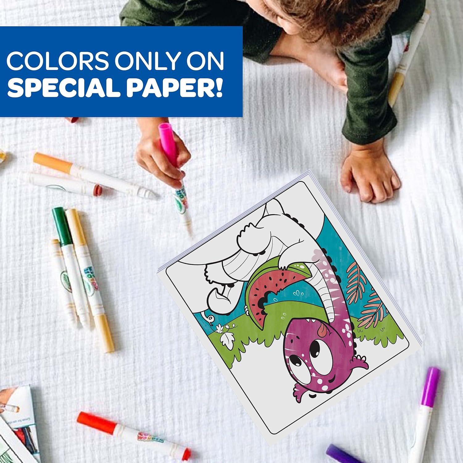 CRAYOLA Color Wonder Prehistoric Pals, Mess Free, Dinosaur Toys, Easter Basket Stuffers, Gift for Kids, Age 3, 4, 5, 6