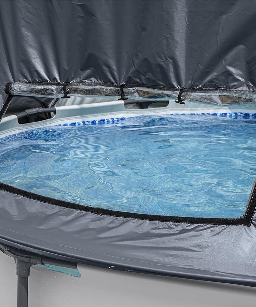 Bestway Steel Pro™ Round Above Ground Pool 366 x 100 cm with Canopy, Filter Pump & Ladder, DuraPlus™ Liner – Ages 18+