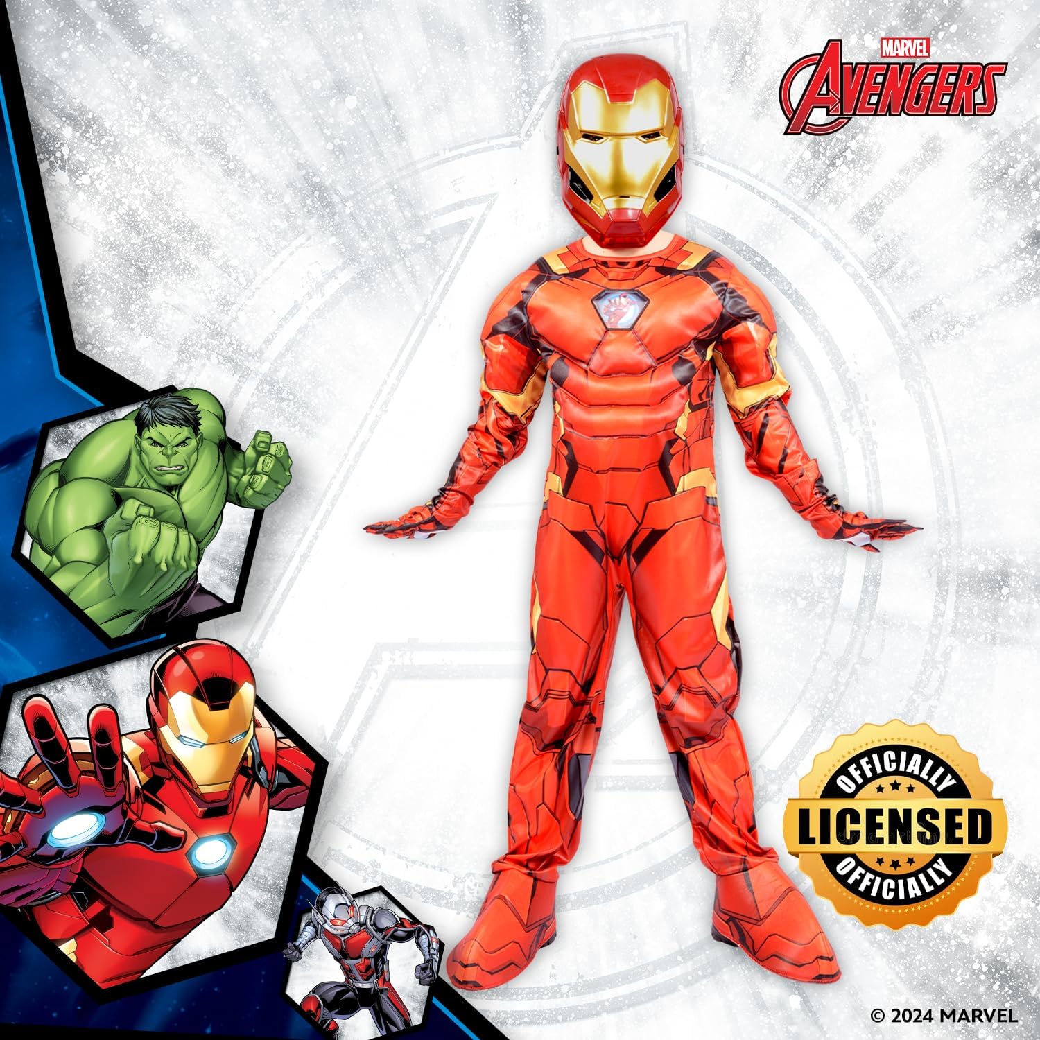 Party Centre Marvel Avengers Iron Man Deluxe Costume, 5-6 years