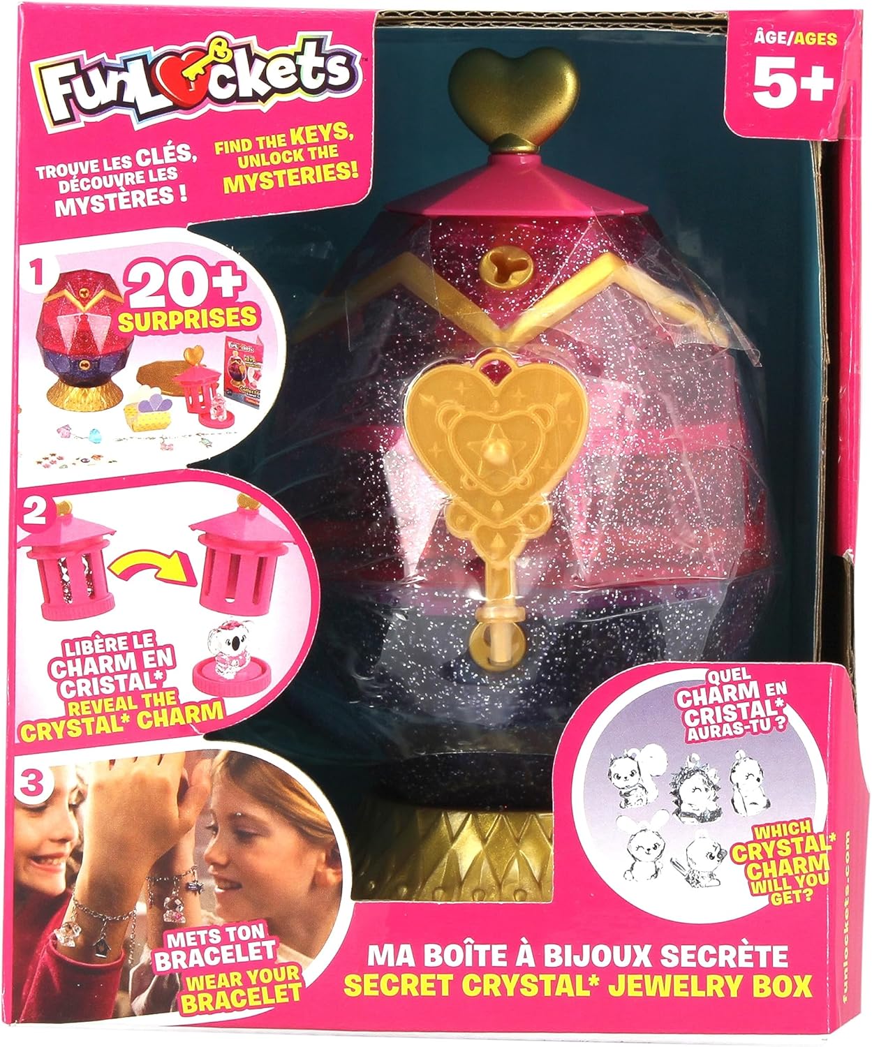 Funlockets Secret Crystal Jewellery Box Egg Design Open Box