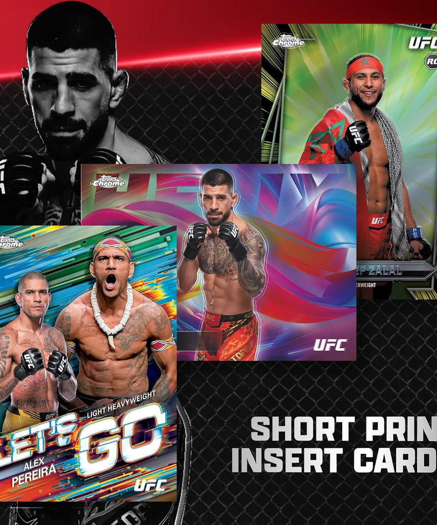 Topps Chrome UFC 2026 Factory Sealed Mega Box Trading Cards, Premium Collectible UFC Card Set with Refractors & Inserts, Ages 6+