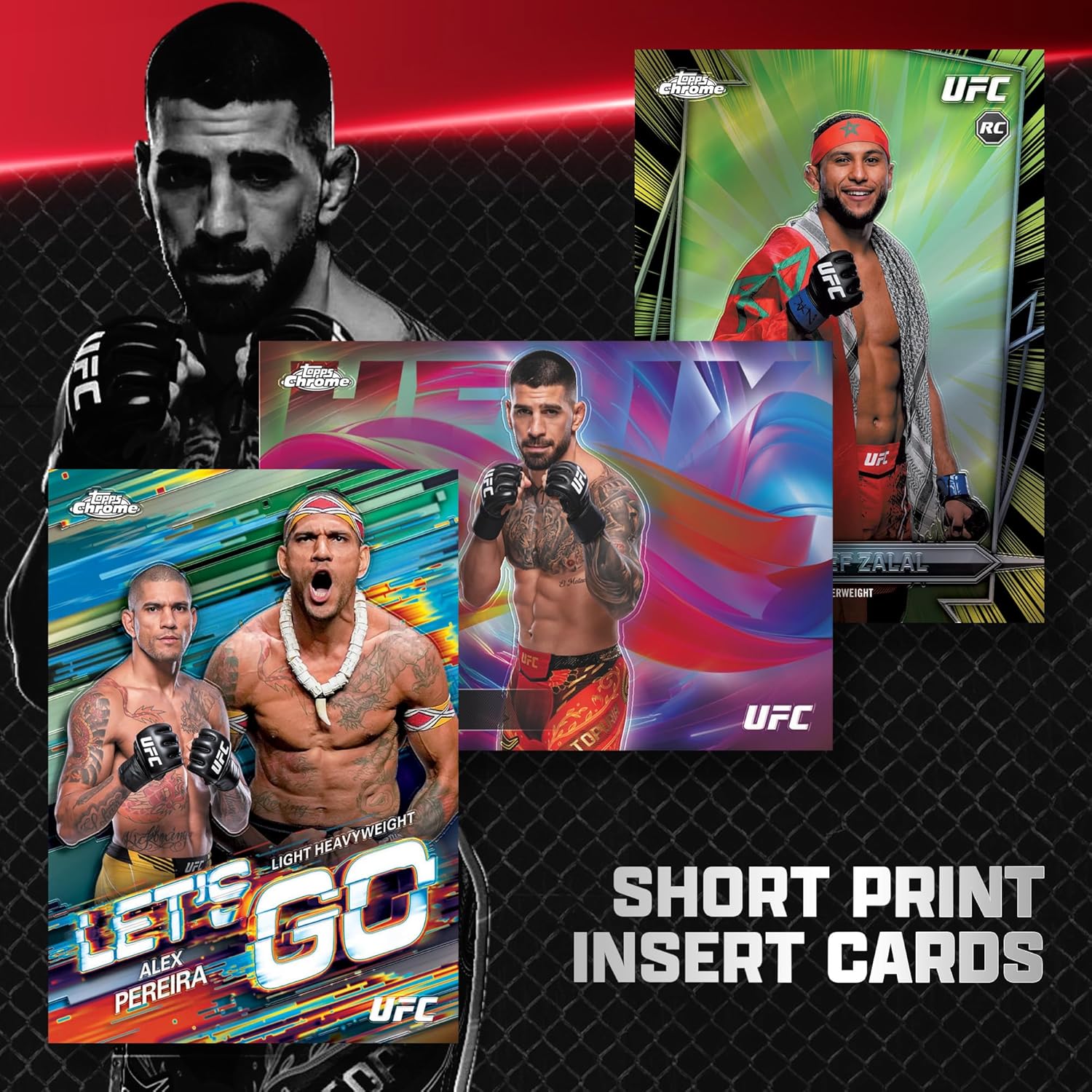 Topps Chrome UFC 2026 Factory Sealed Mega Box Trading Cards, Premium Collectible UFC Card Set with Refractors & Inserts, Ages 6+