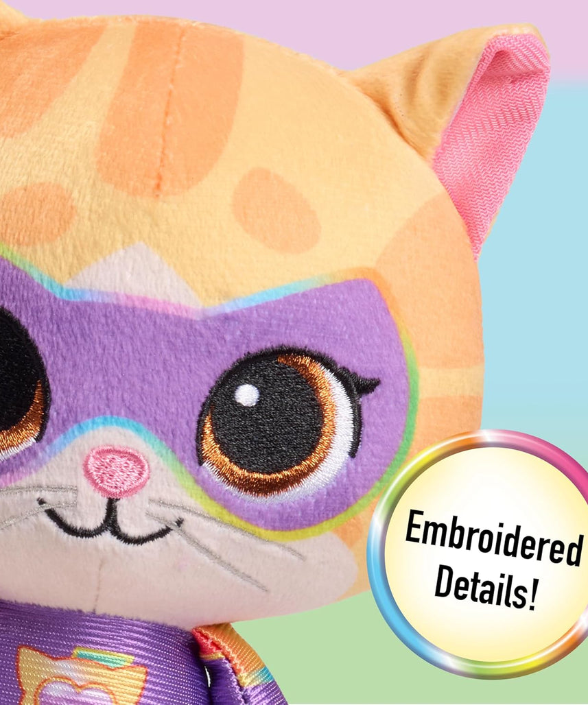 Disney Junior SuperKitties Su-Purr Charged 7-inch Small Sparks Plush Stuffed Animal, Sparks, Kitten, Kids Toys for Ages 2 Up by Just Play