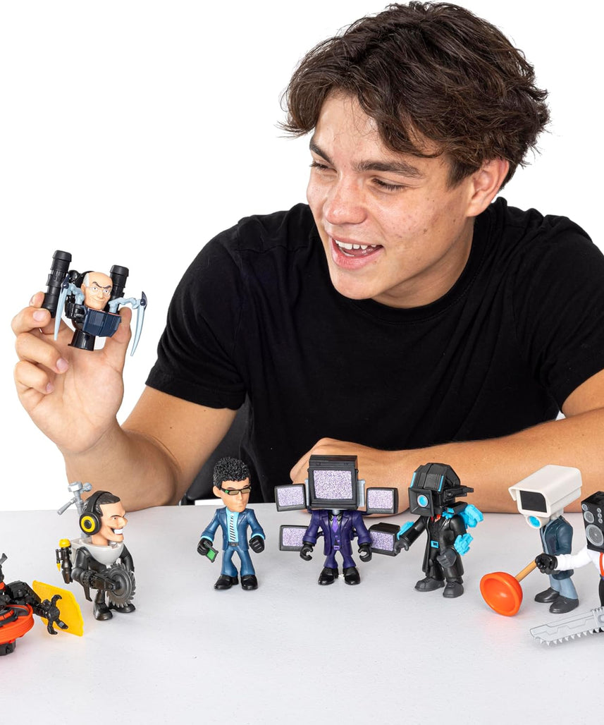 Skibidi Toilet Mystery Figure Series 2 Blind Box, Official Collectible Action Figure, Assorted Characters, Surprise Unboxing Toy for Kids 13+