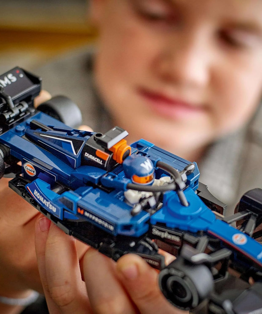 LEGO Speed Champions Williams Racing FW46 F1 Race Car Toy with a Collectible Formula 1 Driver Minifigure - Model Kits for 10+ Year Old Boys & Girls or Adult Motorsport Fans 77249