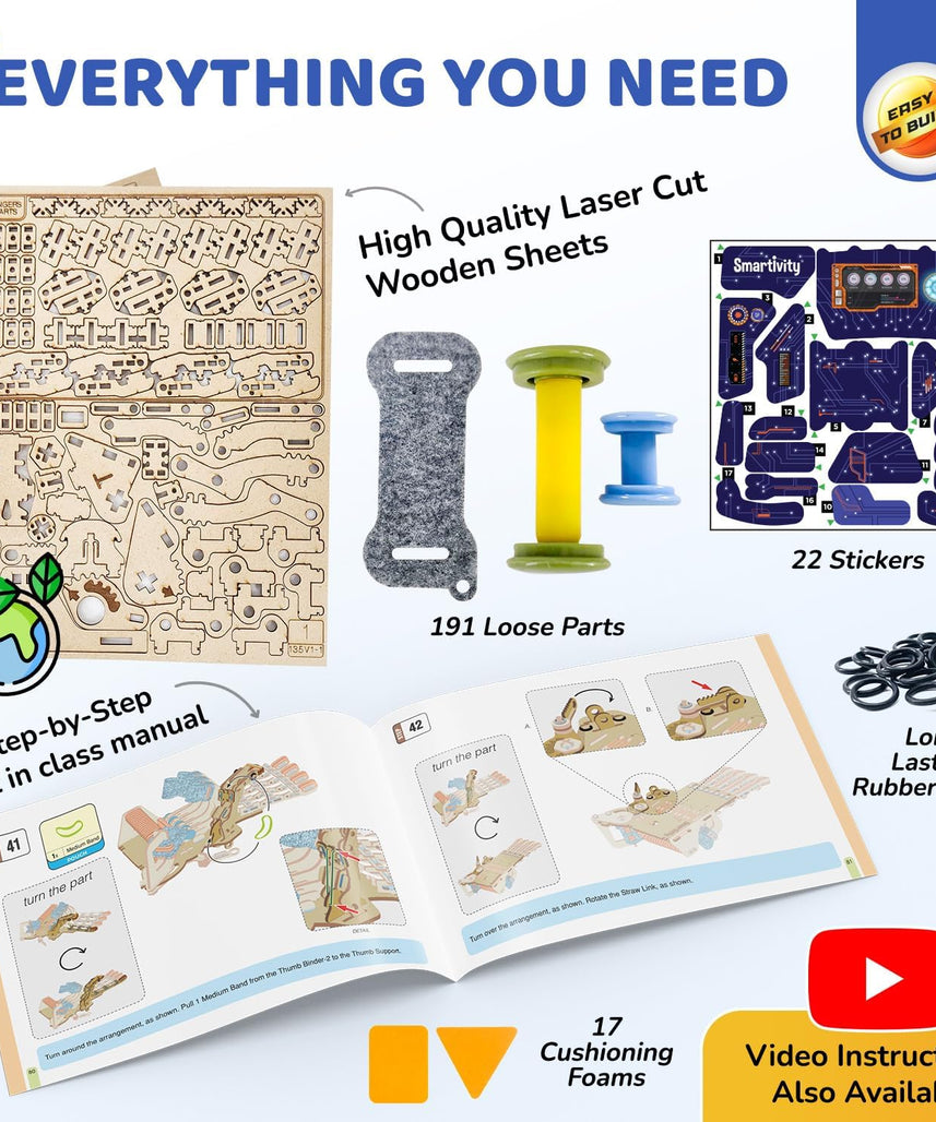 Smartivity Robotic Mechanical Hand Toy for Kids 8-10-12-14 Years Old | Parents Choice Award Winner I Birthday Gifts for Smart Kids | Superhero Toy for Boys & Girls 8,9,10,11,12,13,14