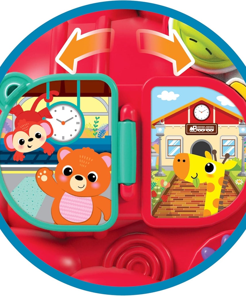 Winfun Adventure Walker Ride-On Train | 4-Stage Baby Walker, Ride-On & Pull Cart | Bilingual Learning Train with Lights, Sounds & Melodies for Toddlers 12M+