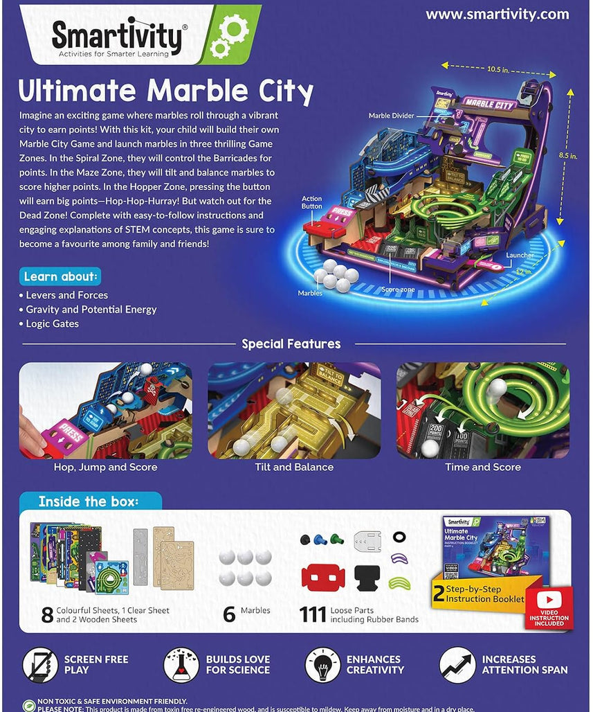 Smartivity Ultimate Marble City for Kids 8-14 Years