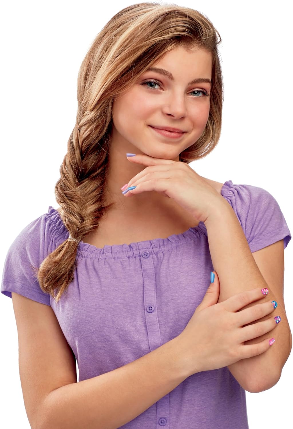 Shimmer N Sparkle Nail Art Studio 360° Spin Workstation with Dryer, Polishes, Stickers & Storage Drawers, Complete Nail Design Kit for Kids Ages 8+