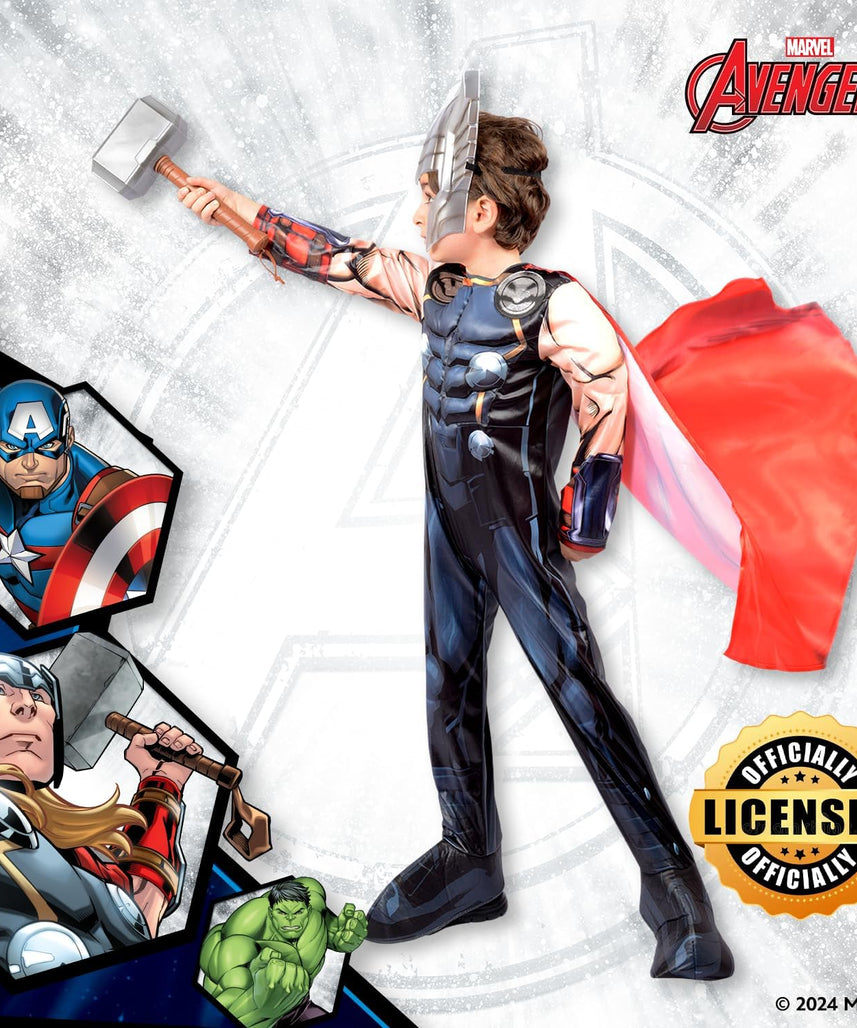 Party Centre Marvel Avengers Thor Deluxe Costume, 5-6 years