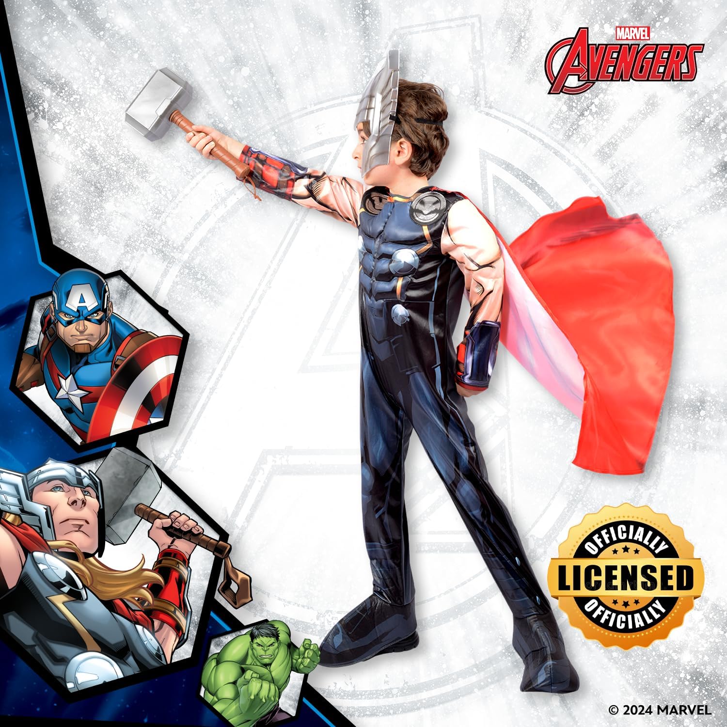 Party Centre Marvel Avengers Thor Deluxe Costume, 5-6 years