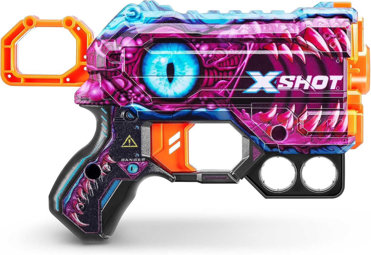 XShot Skins Griefer - Menace Enigma, Easy Reload, Fire Distances Upto 24m/ 80ft, Toy Foam Blaster & Guns, Includes 8 Darts, Dart Blaster with Storage, Toy Shooting Guns for Kids - 36515A