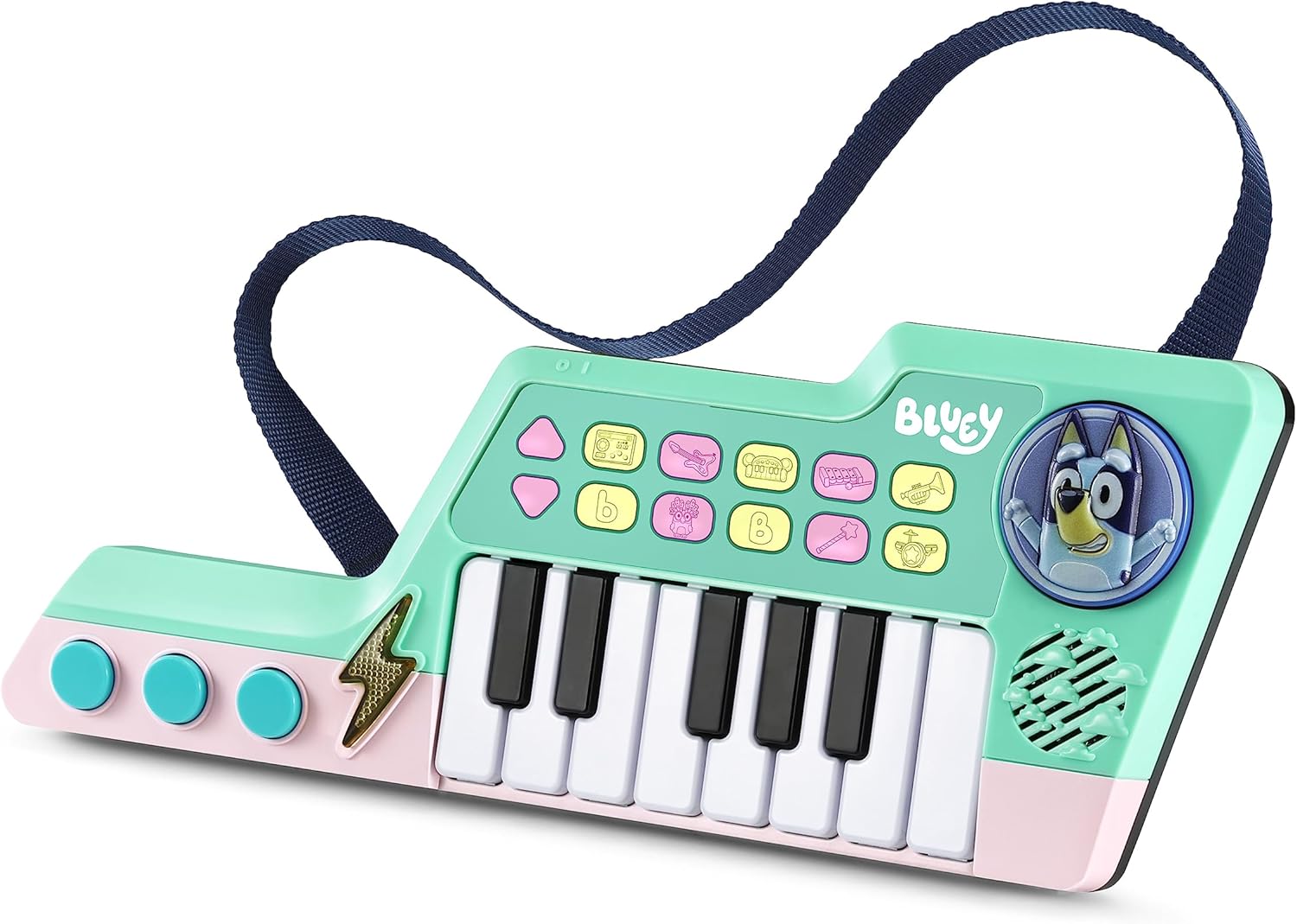 VTech Bluey Keytar, Interactive Musical Toy with 5 Instrument Sounds & 10 Melodies, Kids 3+ Years (English Version)