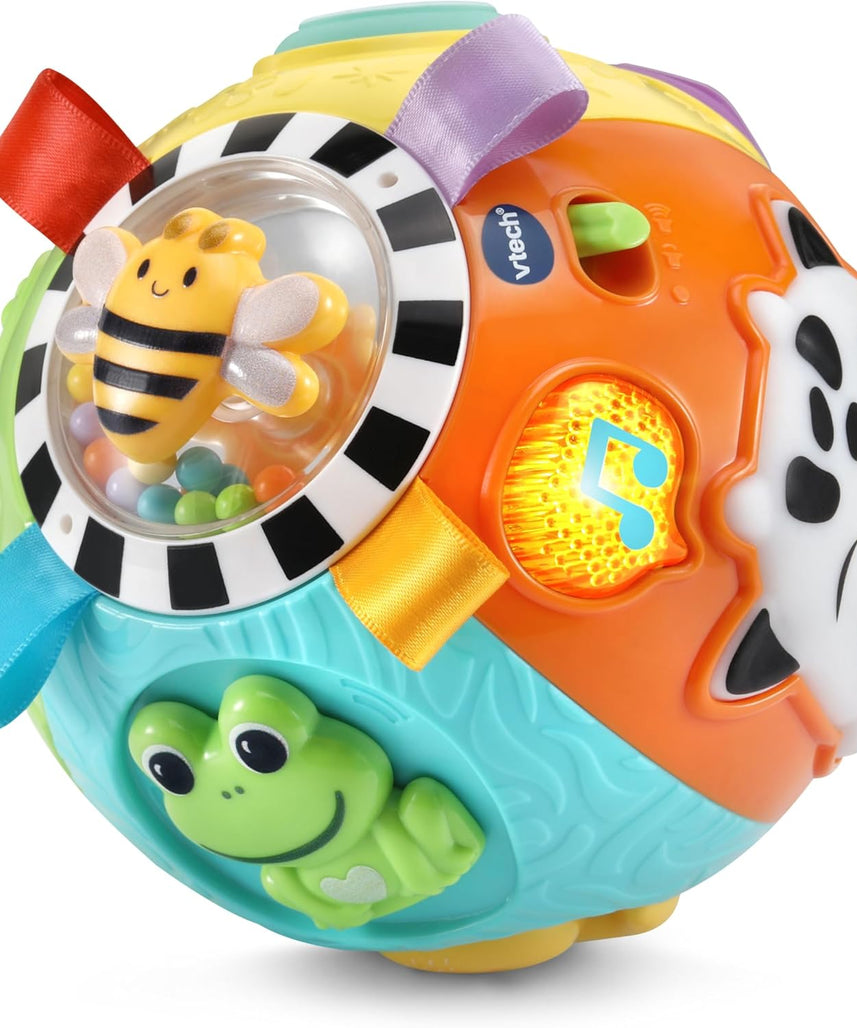 VTech Animal Discoveries Ball Interactive Learning Toy with Lights Music Textures and Shapes for Babies